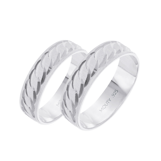 Edward silver ring duo