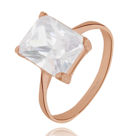 Christine Ring in 18k Rose Gold with Zirconia