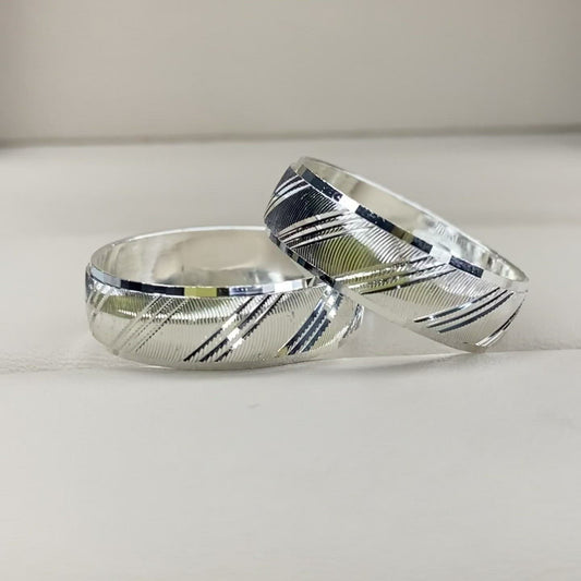 Duo of Milan hoops in silver