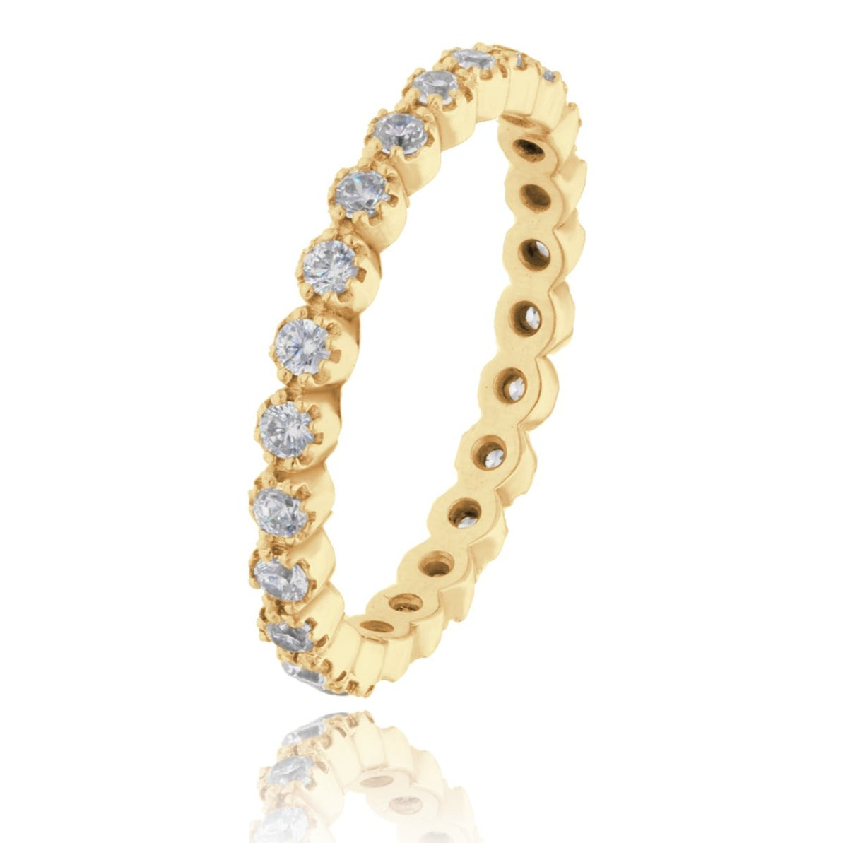 Leah churumbela ring in silver with yellow gold plating