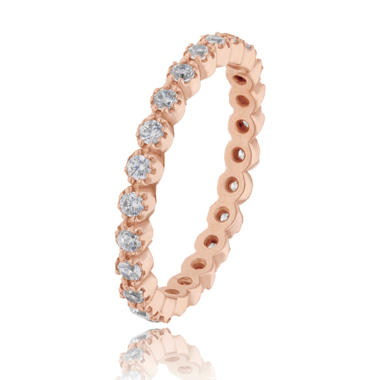 Leah churumbela ring in silver with rose gold plating