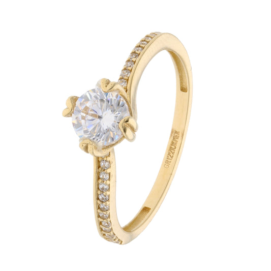 10k Yellow Gold Ring with Zirconia Cod: MAN146 