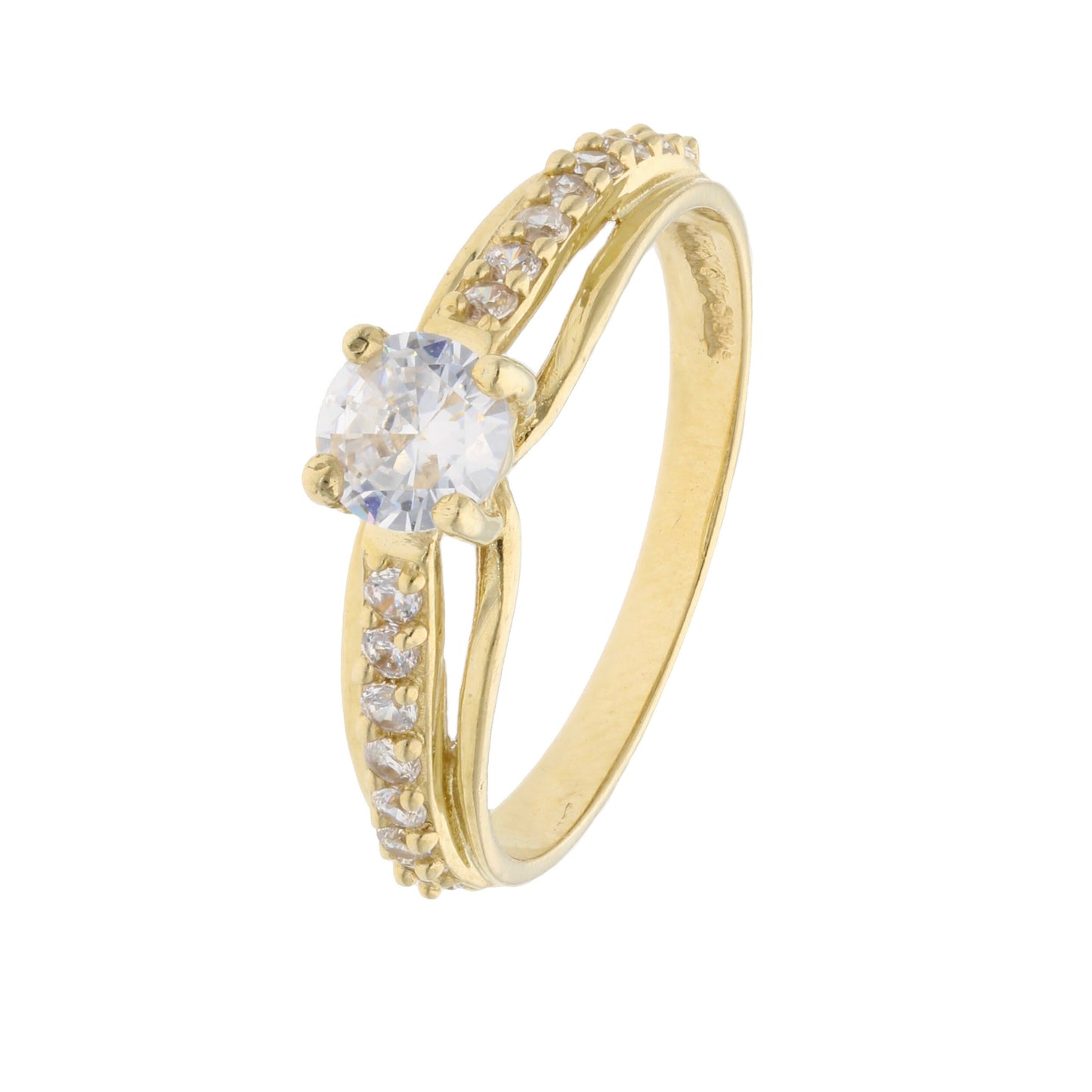 10k Yellow Gold Ring with Zirconia Cod: MAN156 