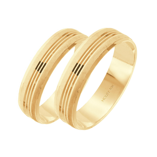 Pair of lightweight Matthew hoops in 10k yellow gold (5mm) 