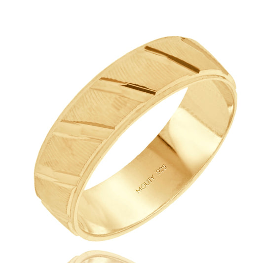 Richard ring in silver with yellow gold plating