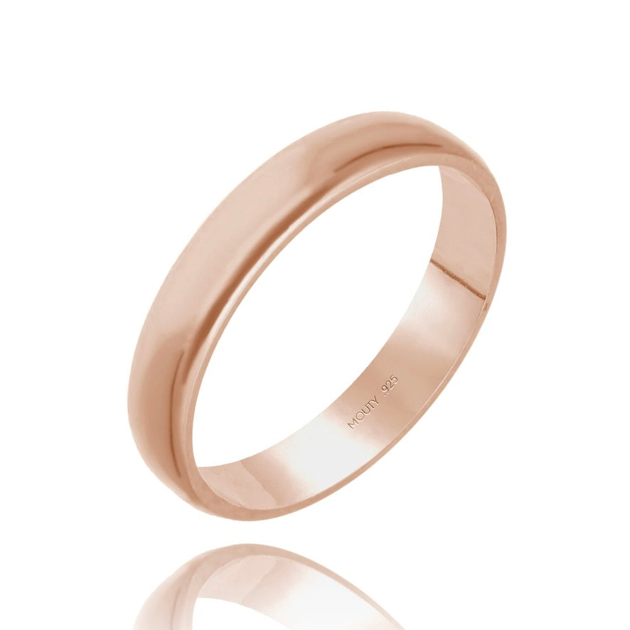 Julian ring in silver with rose gold plating