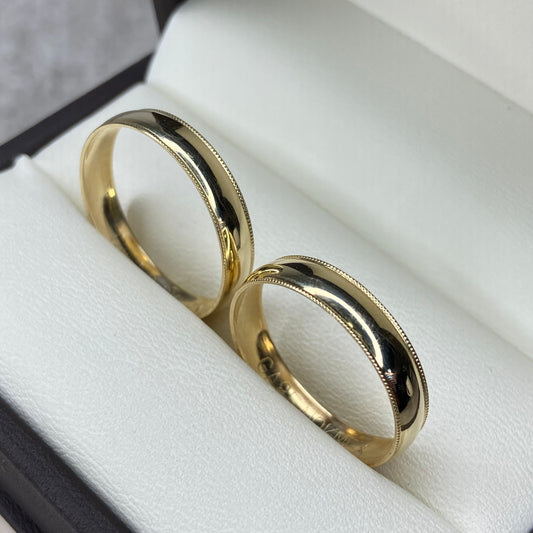 Pair of lightweight Ellis hoops in 10k yellow gold (4mm) 