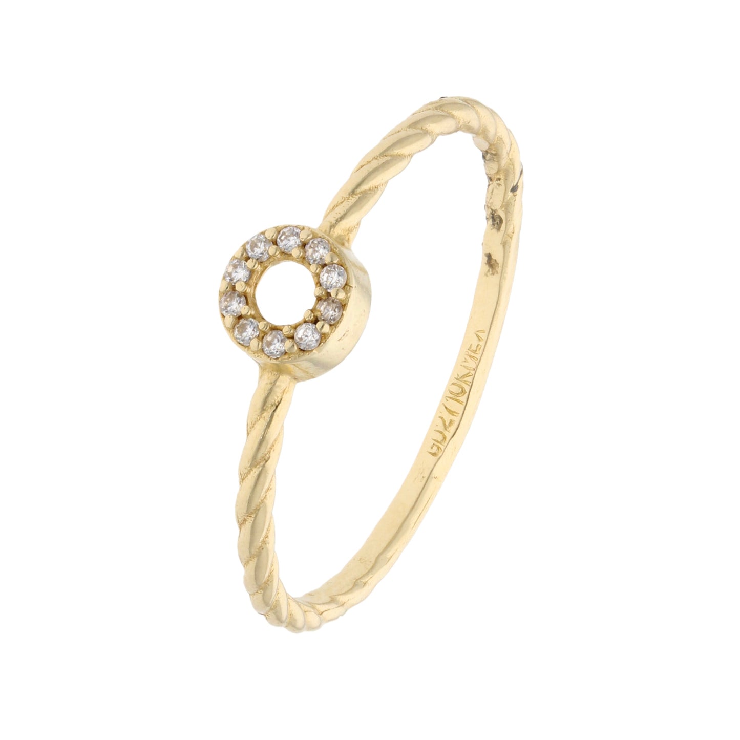 10k Yellow Gold Ring with Zirconia Cod: MAN159