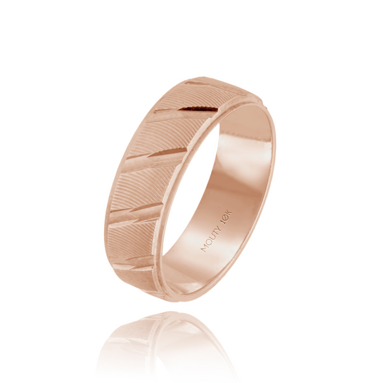 Richard Hoop Ring in 10k Rose Gold