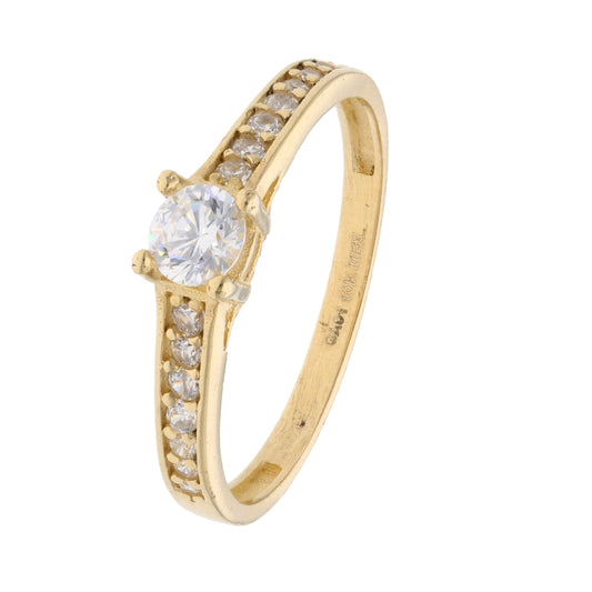 10k Yellow Gold Ring with Zirconia Cod: MAN158 