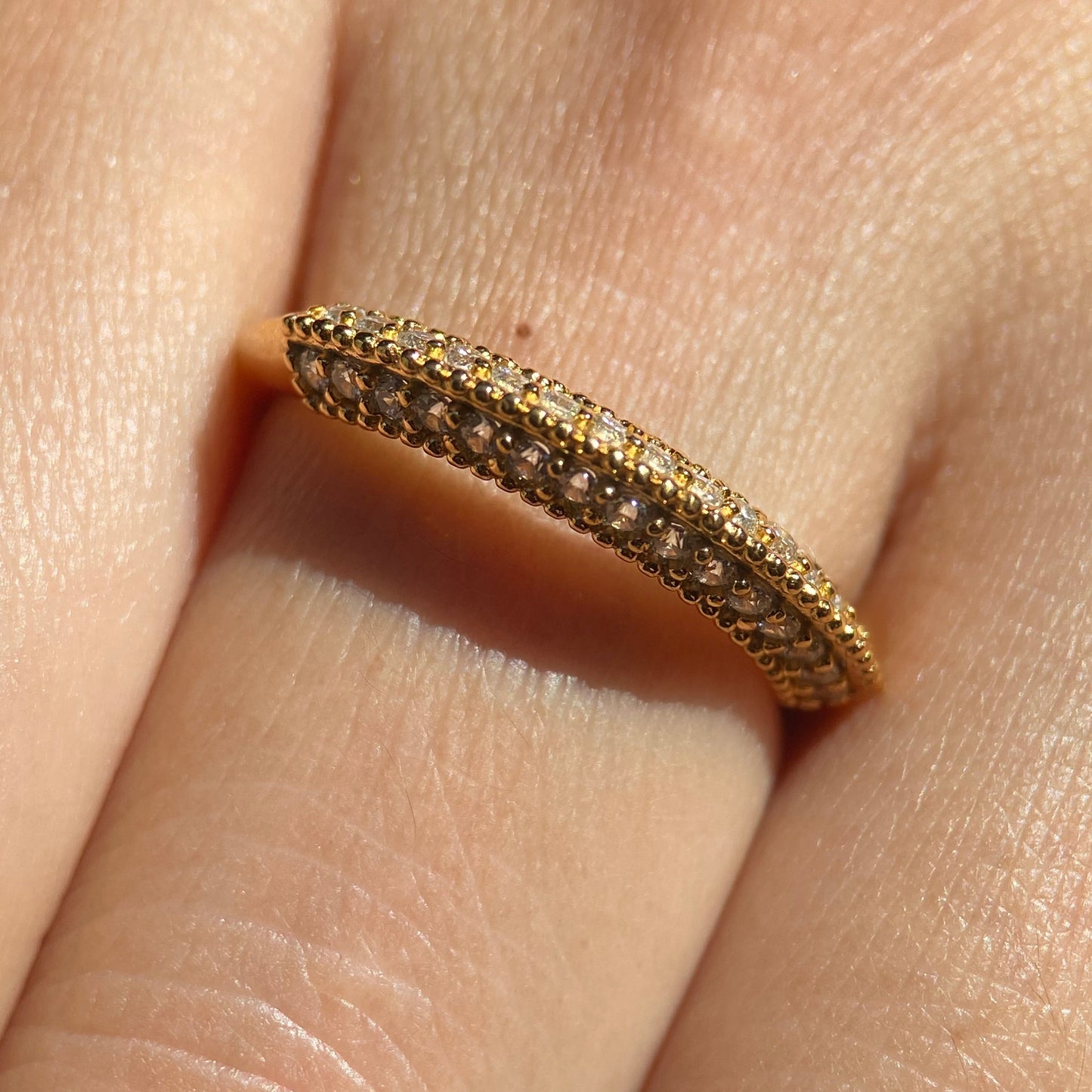 Elsie ring in 14k yellow gold with zircons