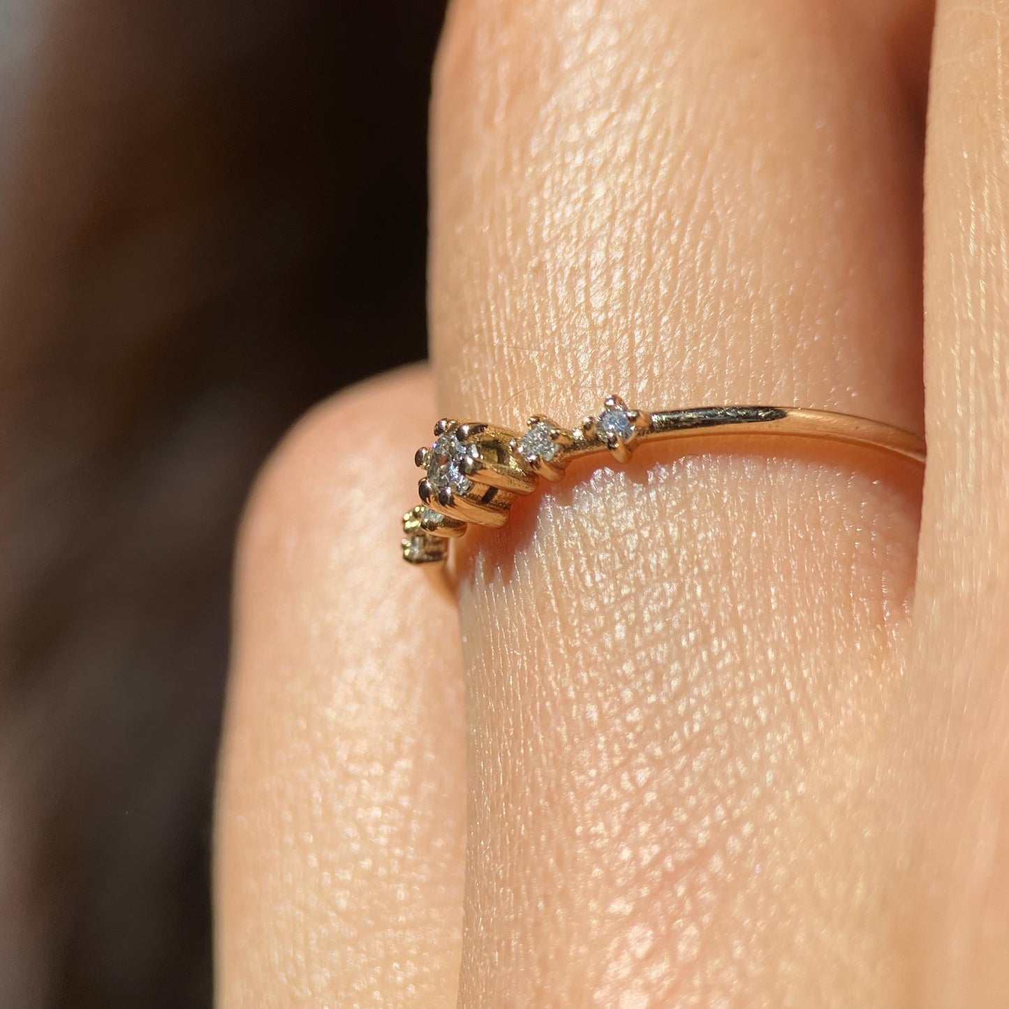 Anillo Ariana en oro Amarillo de 18k con diamantes