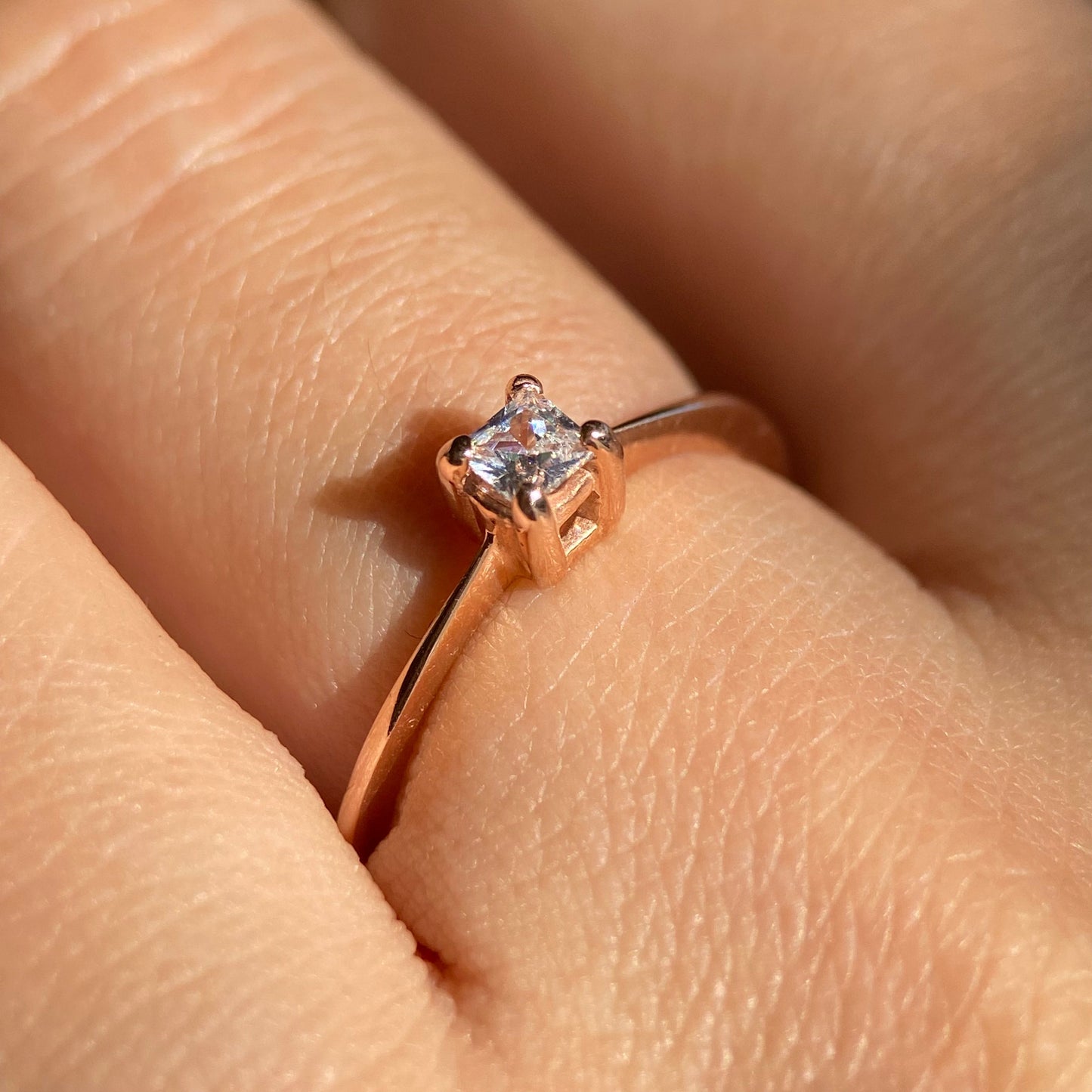 Darian ring in 14k rose gold with zirconia