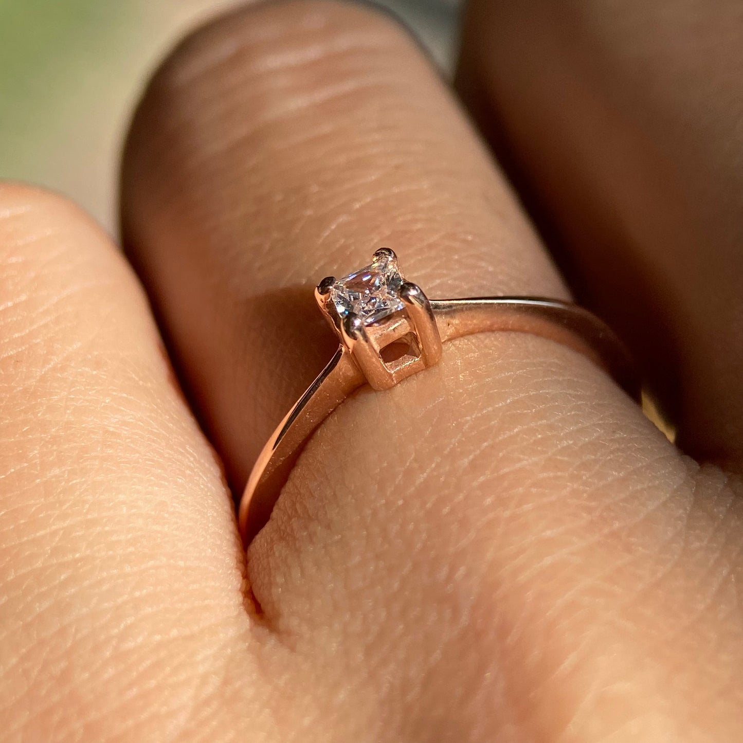 Darian ring in 14k rose gold with zirconia