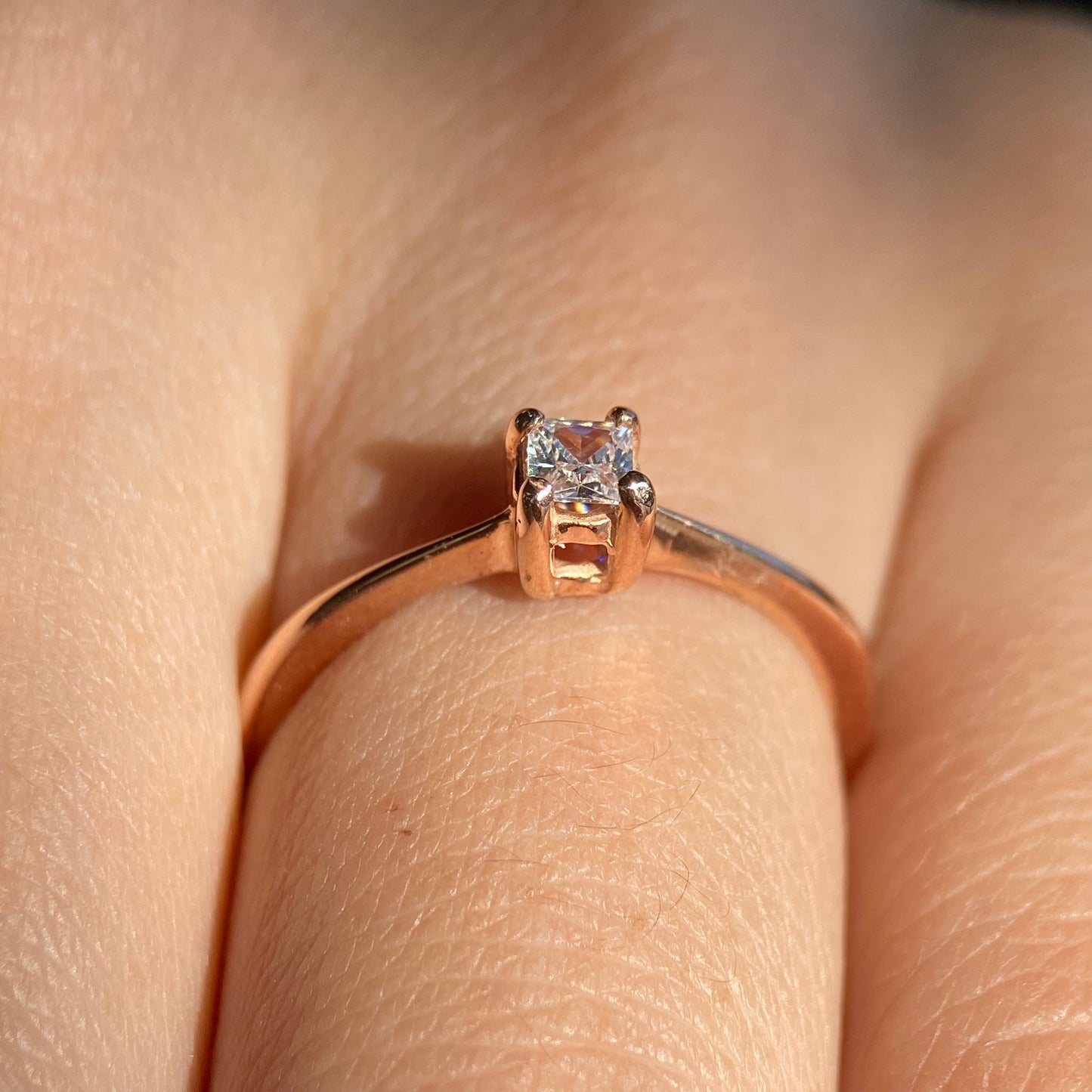 Darian ring in 14k rose gold with zirconia