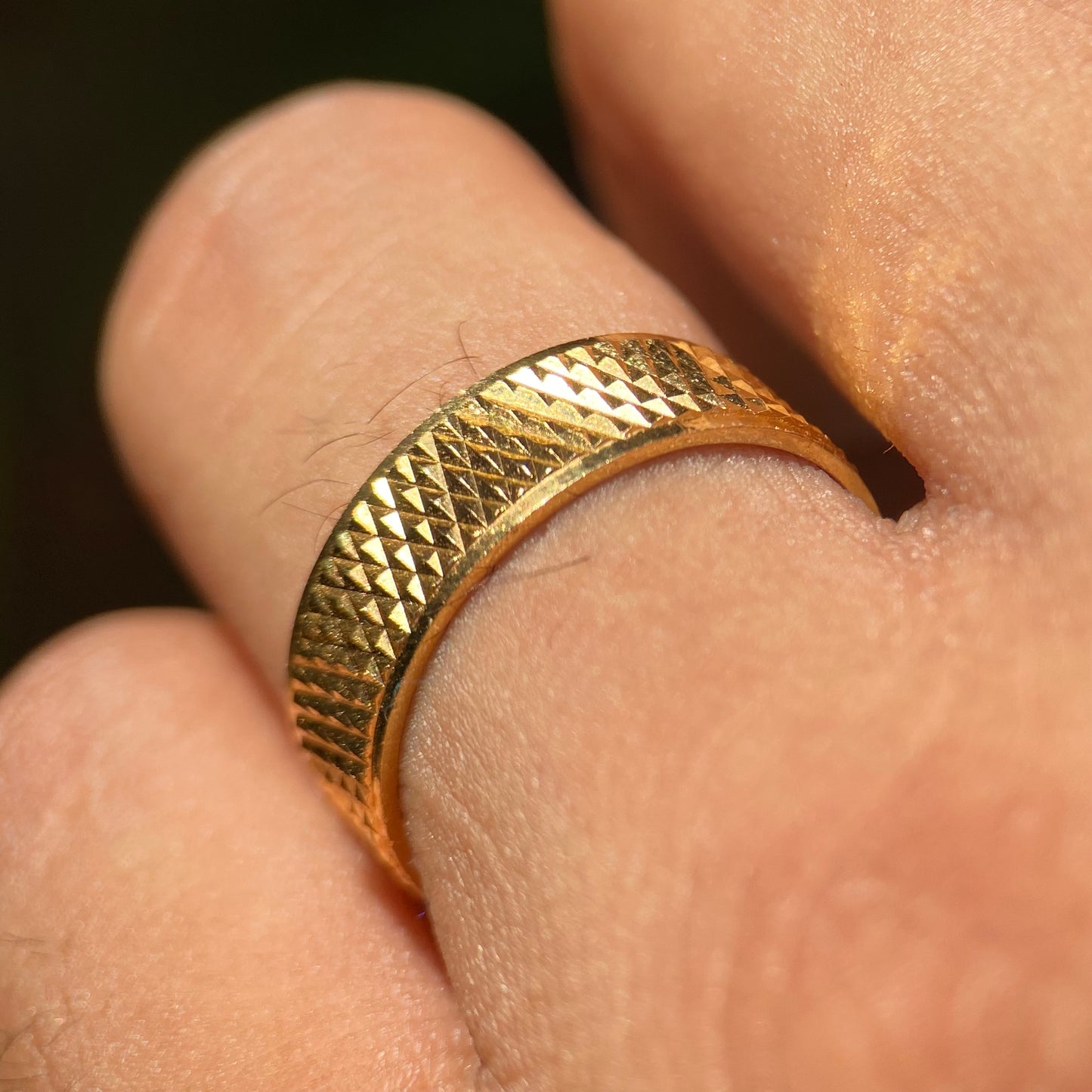 Liam ring in silver with yellow gold plating