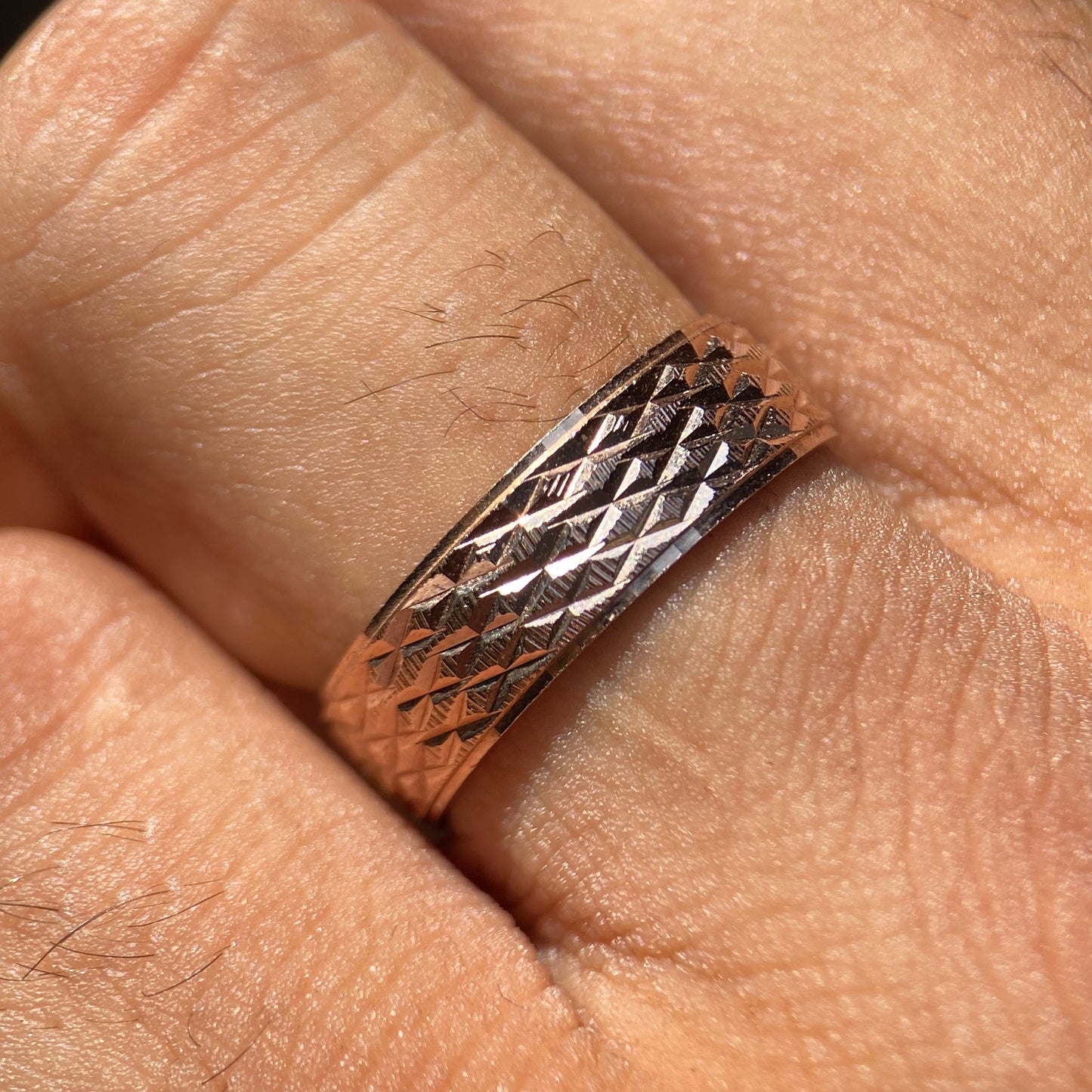 Mateo ring in silver with rose gold plating