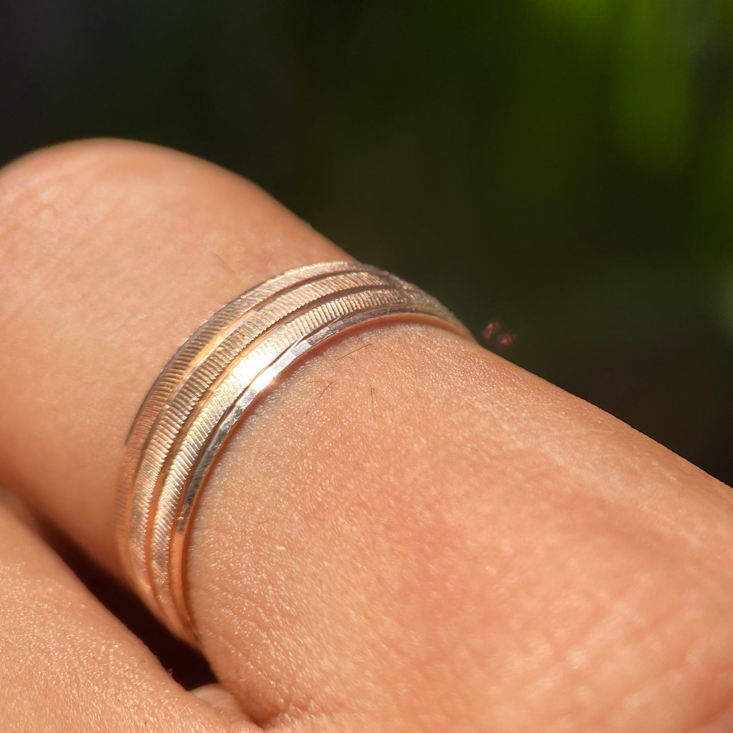 Ethan ring in silver with rose gold plating