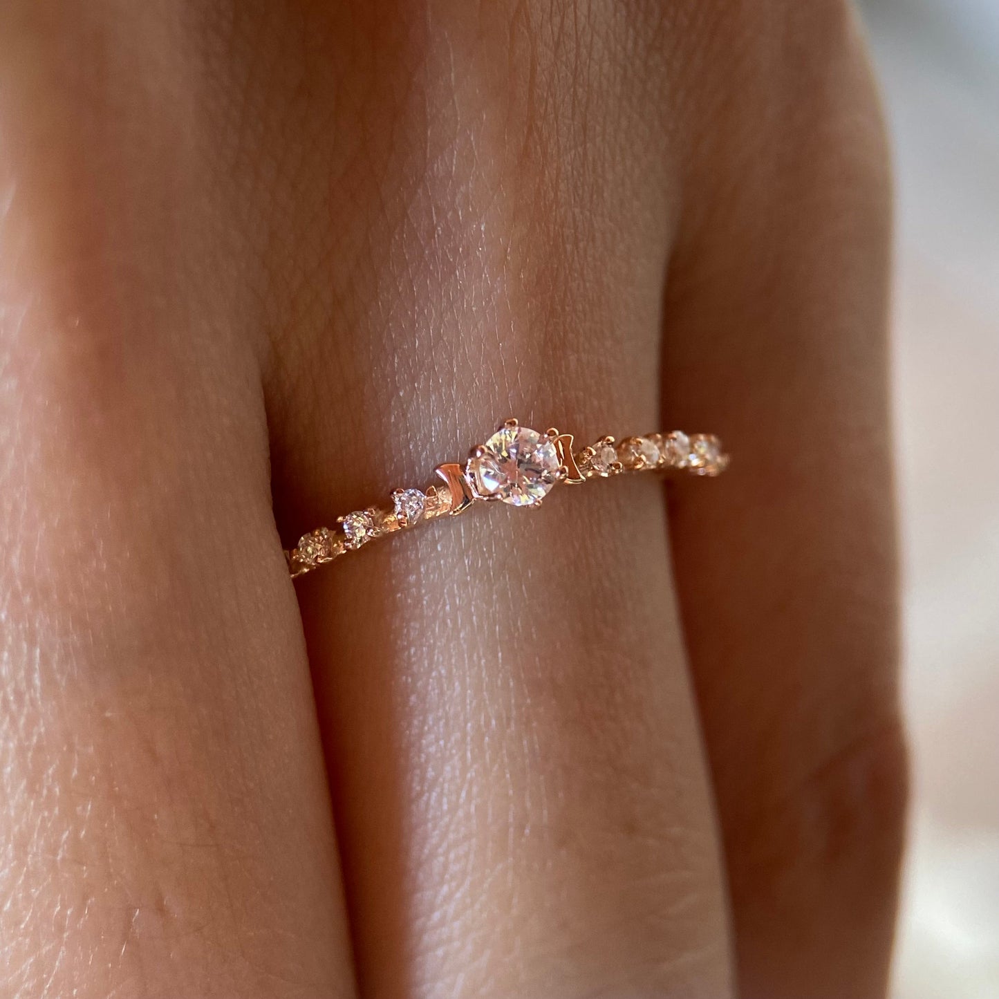 Danielle Ring in 14k Rose Gold with Diamonds 