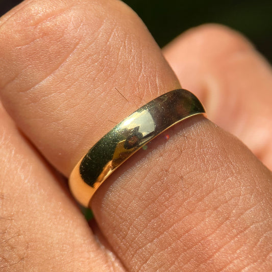 Julian ring in silver with yellow gold plating