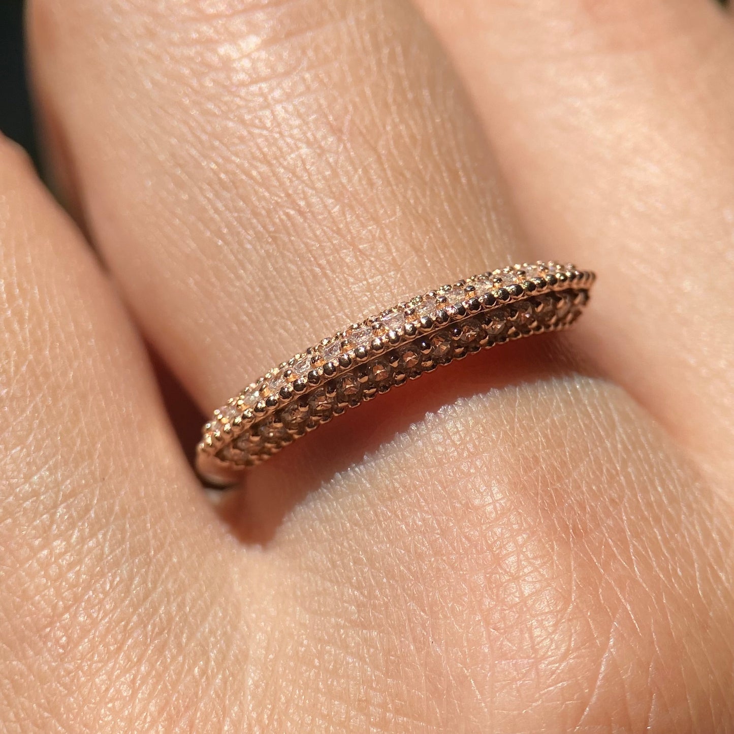 Elsie ring in 14k rose gold with zircons