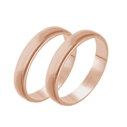 Julian hoops in silver with rose gold plating 